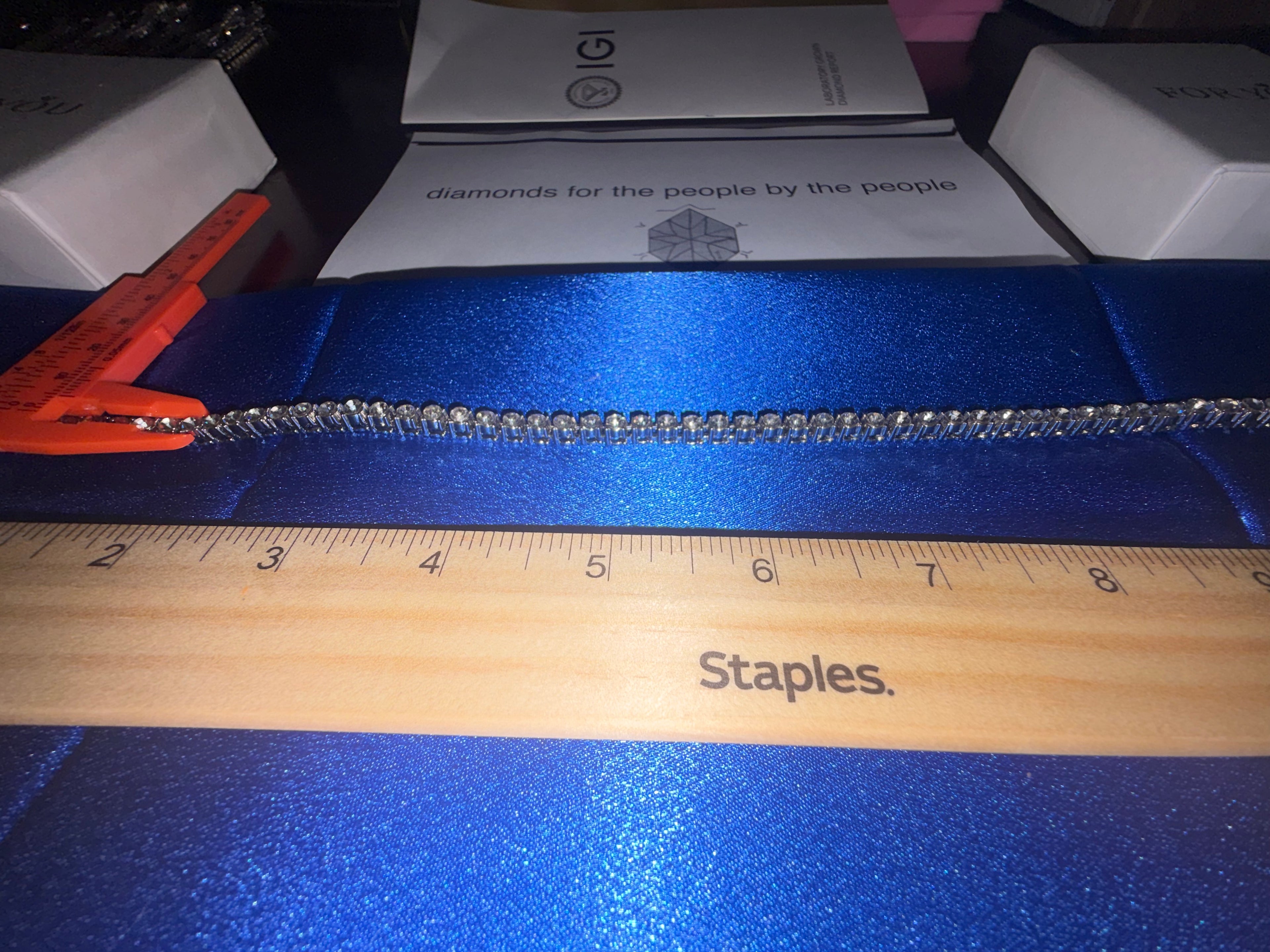 18'' Lab Made Diamond Tennis Chain D VVS1