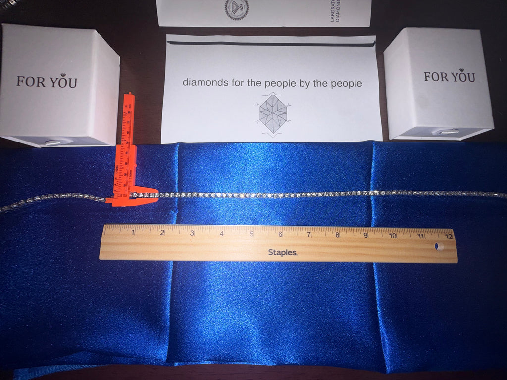 18'' Lab Made Diamond Tennis Chain D VVS1
